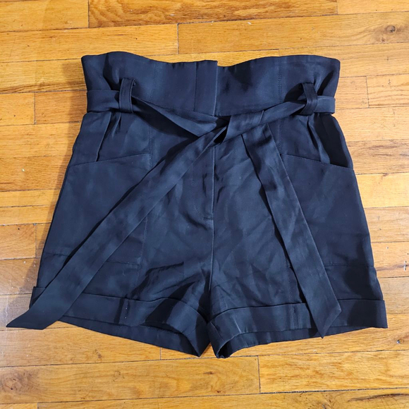 IRO Pants - IRO Black High Waist Paperbag Shorts US 6